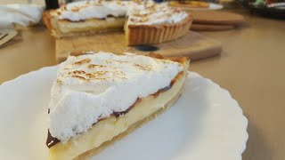 Tarte au flan pâtissier au citron merigué [upl. by Clarkson]