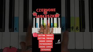 Czerwone jabłuszko  jak zagrać na pianinie pianino pianotutorial piano [upl. by Jammal53]