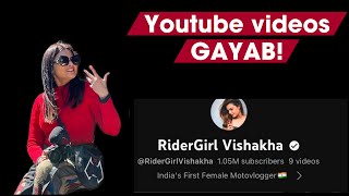 YOUTUBE CHANNEL DELETE KI DHAMKI  Ridergirl Vishakha [upl. by Nur]