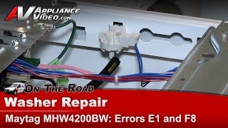 Maytag Washer Repair  Error E1 F8 Repeatedly Continues To Fill  Hose [upl. by Kostman]