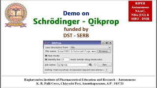 Schrodinger  Qikprop Rapid ADME Predictions of Drug Candidates [upl. by Anthony]