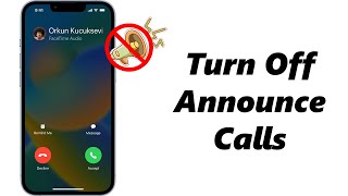 How To DisableTurn Off Announce Call On iPhone [upl. by Ilam]