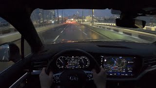 Volkswagen Touareg 30 TDI 2019  4K NIGHT POV Test Drive [upl. by Radman613]