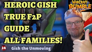 HEROIC Gish the Unmoving  Plaguelands Campaign Guide  Warcraft Rumble F2P [upl. by Ardnos]