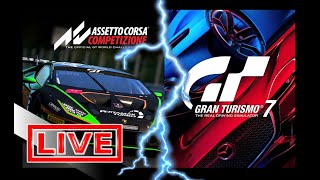 LIVE  ASSETTO CORSA COMPETIZIONE  ET ON LE COMPARE A GRAN TURISMO 7 [upl. by Niu]