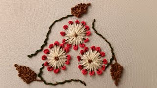 Pretty amp Easy Needle Work For Beginners With Lazy Daisy Stitch Embroidery Design For Beginners [upl. by Faulkner]