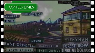 VictoriaTunbridge both OXTED LINES steam train ride 19612 [upl. by Ecydnac230]