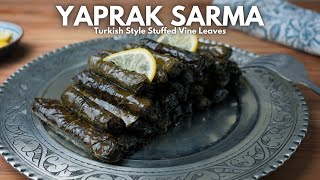 Turkish Stuffed Vine Leaves Rolls Zeytinyagli Yaprak Sarma [upl. by Terriss236]