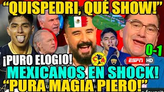 MEXICANOS EN SHOCK x PIERO QUISPE Y GOLAZO AL AMÉRICA TRIUNFO DE PUMAS 10 quotQUISPEDRI QUÉ SHOWquot [upl. by Novaat592]