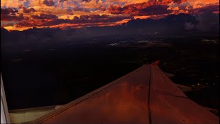 Twilight flight  Airplane white noise ambience  Flight Attendant  Takeoff  Crusing  Landing [upl. by Eekram]