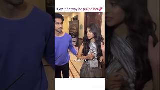 pov  the way he pulled her💞harshalipranalirathodharshadchopdaytshorts [upl. by Anesor]