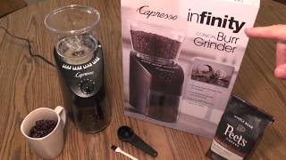 Capresso Infinity Coffee Bean Grinder [upl. by Lehcer]