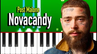 Post Malone  Novacandy Piano Tutorial [upl. by Lila]