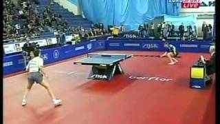 Werner Schlager vs Timo Boll unglaublicher ballwechsel [upl. by Akerdna]