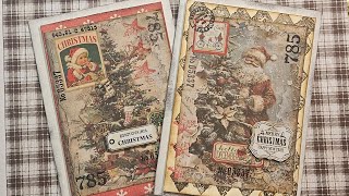 💥EASY and GORGEOUS💥 Christmas Cards or Journal Flips  Pretty enough to frame💥 [upl. by Melisse]