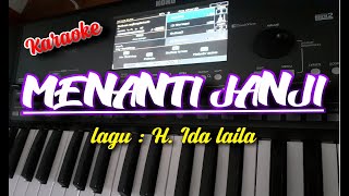 Dangdut Karaoke MENANTI JANJI IDA LAILA tanpa koplo [upl. by Blunt]