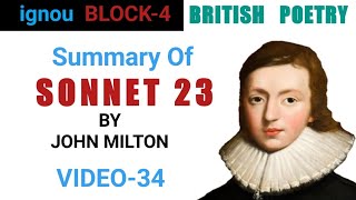 SONNET 23 by John Milton Methought I saw my late espoused saint [upl. by Notlrak668]