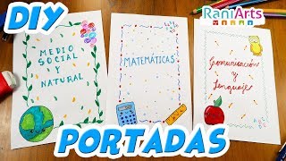 DIY HAZ PORTADAS  CARÁTULAS FÁCILES PARA TUS CUADERNOS [upl. by Ylahtan165]