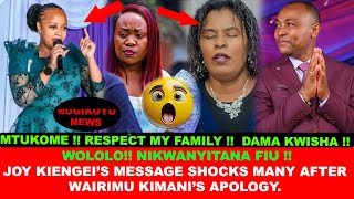 FINALY JOY KIENGEI KWIYUMIRIA NA KUHEYANA MUKANA THUTHA WA WAIRIMU WA KIMANI KU APOLOGIZE LIVE [upl. by Yeliab]