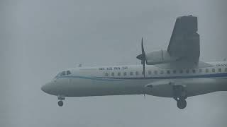 華信航空 Mandarin Airlines ATR 72600B16861 AE1266 金門KNH→松山TSA landing [upl. by Daggna]