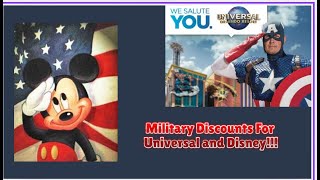 What Military Discounts Do Universal and Disney Offer [upl. by Araek]