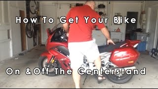 How To Get Your Yamaha FJR 1300 ES Bike On And Off The Centerstand [upl. by Legim731]