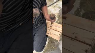 Episode 2 of making handmade wooden bench craft bench making shorts handmade [upl. by Thordis70]