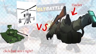 Roblox poly battle flying person vs AA tank and Heli [upl. by Thom]