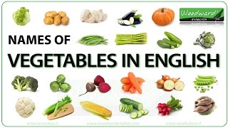 Vegetables in English  Names of Vegetables  English Vocabulary [upl. by Kenny]