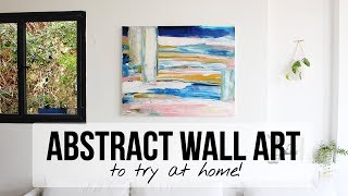 DIY abstract wall art for your living room [upl. by Attiuqahs]