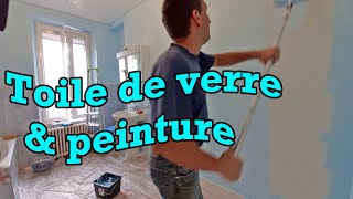 Pose de toile de verre et mise en peinture [upl. by Florentia]