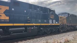 CSX 4579 Leads Long CSX M65323 NB Multi Header Manifest Train With Double DPU Alright Hamlet NC [upl. by Drain133]