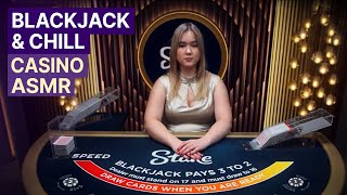 Unintentional ASMR Casino ♣️ Quick Blackjack amp Chill [upl. by Hcurob]