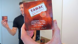 Tabac Shaving Soap  Shave Review [upl. by Ahsener]