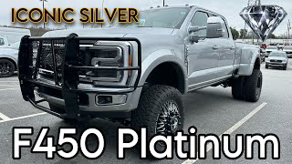 ICONIC Silver 2024 Ford F450 Platinum 56” Kelderman Air Ride LIFTEDReserve Edition [upl. by Brittne]