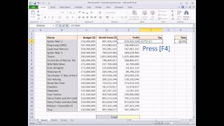 Excel Quick Tip 2  The Quickest Way to put Dollar Signs into a Formula  Wise Owl [upl. by Saffian78]