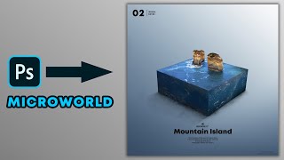 Create Microworld in photoshop like Benny Production  Mountain island Photoshop Microworld [upl. by Dellora]