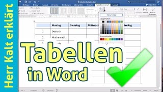 Tabellen in Word – AnleitungTutorial [upl. by Zul]