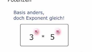 Mathe Video Rechnen mit Potenzen [upl. by Ludly380]