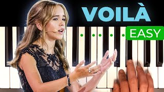 Voilà  Emma Kok  Barbara Pravi  EASY PIANO TUTORIAL For Beginners With Numbers [upl. by Chloras]