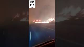 Incêndio na BR 116 em Teófilo Otoni MG [upl. by Asim]