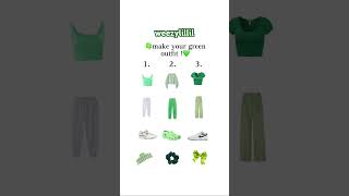 make your green outfit💚 outfit green viralvideo shorts blowup [upl. by Nannarb]