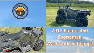 Polaris Sportsman 450 Oil Change [upl. by Norse]