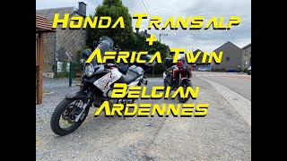 Honda Transalp XL700V  Africa Twin CRF1000L in Belgian Ardennes [upl. by Fiertz79]