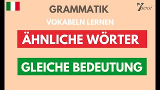 Italienisch lernen  Vokabeln lernen 1  Ähnliche Wörter im Deutschen und Italienischen [upl. by Philipp]