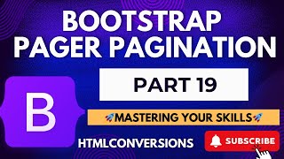 019 Bootstrap Pager Pagination [upl. by Silma]