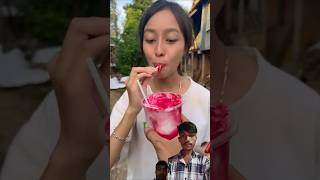 Strawberry ice cream eating show 🤯 funny satisfying shorts fruit comedy icecream [upl. by Rodgers]