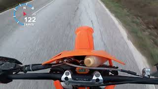 TOP SPEED KTM SX 125 Motard  0100 [upl. by Grory]