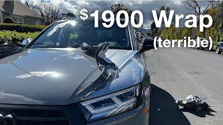 I SPENT 1900 ON A VINYL WRAP FROM H3LL AUDI B9 SQ5 [upl. by Eenwat]