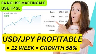 Expert Advisor NO USE MARTINGALE USDJPY 12 WEEK PROFIT 58  PART 1 [upl. by O'Kelly]